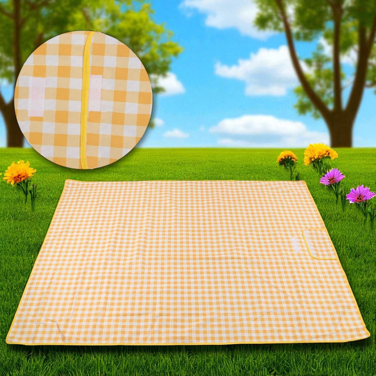 PIKMET Tikar Lipat Matras Camping Piknik Grid Waterproof 138.5x179cm - PK200 - Gambar 2